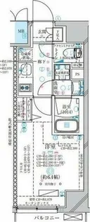 ディアレイシャス大須観音III【11階】の間取り