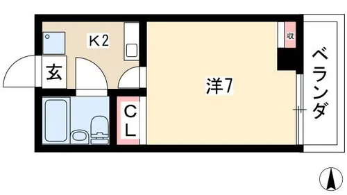 ブルックリンヴィレッジ【3B号室】の間取り