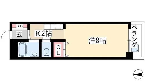 シティピア伝馬町【10階】の間取り