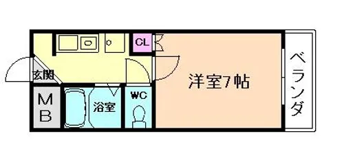 サニーヒルズ船場【2階】の間取り