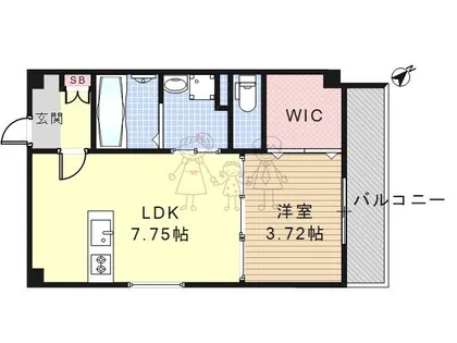 リベラ山坂【3階】の間取り