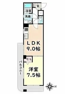 クレール池谷【4階】の間取り