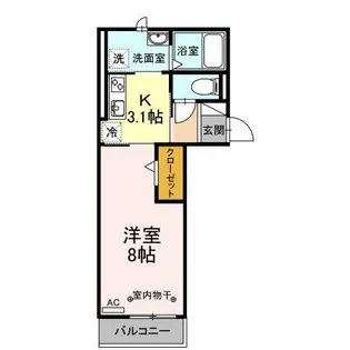 レジデンス大府駅クロス【203号室】の間取り