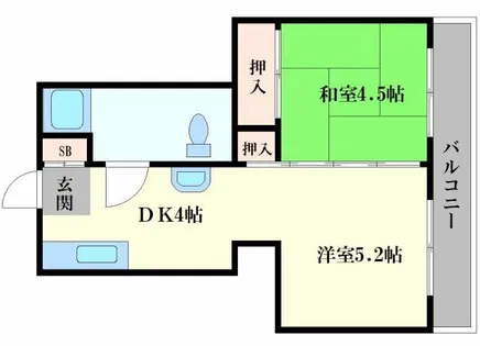 ビスタ四天王寺【10階】の間取り