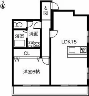 ハイツ長野 N棟【401号室】の間取り