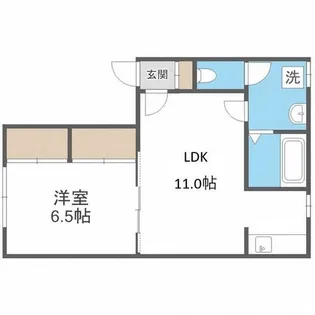 ラメール西線8条【1階】の間取り