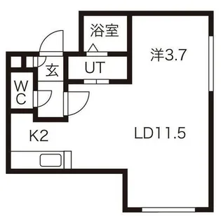 リンツ西野【3階】の間取り