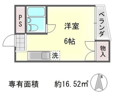 アメニティ聖護院【1階】の間取り