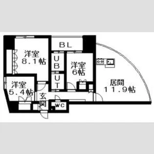 Aden宮の森【10階】の間取り