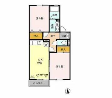 フロイデ山本【2階】の間取り