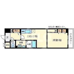 アスリート御堂筋本町【10階】の間取り