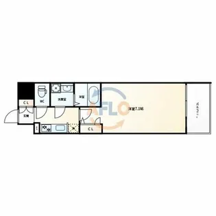 S-RESIDENCE堺筋本町Deux【2階】の間取り