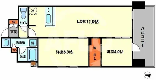 Vievle靭公園Q【5階】の間取り