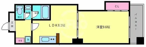 CITY SPIRE上町台【8階】の間取り