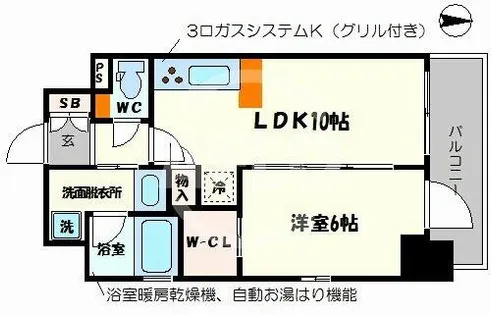エステムコート難波Ⅴブロード【15階】の間取り
