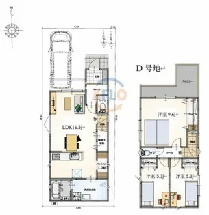 大阪府大阪市東住吉区桑津5丁目【一戸建】の間取り