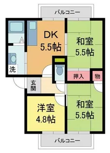 フレグランス宝塚【105号室】の間取り