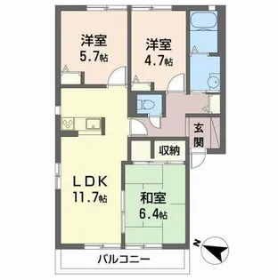 グリーンベル【2階】の間取り