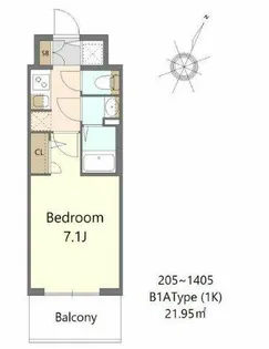 S-RESIDENCE大和田aline【14階】の間取り