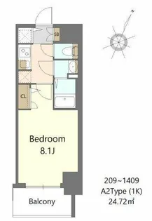 S-RESIDENCE大和田aline【5階】の間取り
