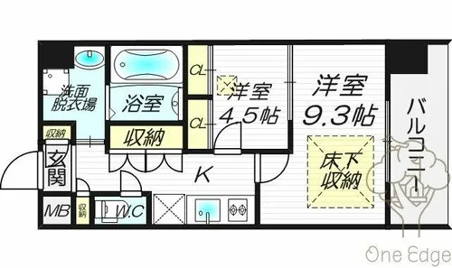 NORTH VILLAG BIRTH PLACE 本館【3階】の間取り