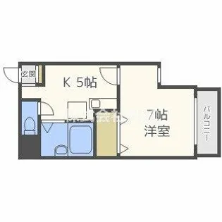 グレース肥後橋【202202号室】の間取り