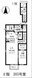 フォレストガーデンF棟【F203号室】の間取り