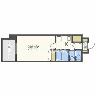 エス・キュート平野町【603号室】の間取り