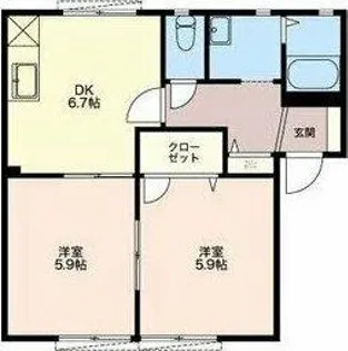 プレミール稲沢【101号室】の間取り
