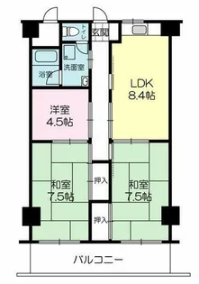 ラフェスタ加西【221号室】の間取り