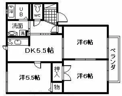 サンプレイス貝塚 A棟【1階】の間取り