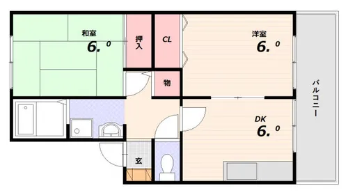 イルマーレ須磨浦【2階】の間取り