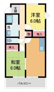 フラットオーク【101号室】の間取り