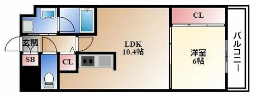 エルミタージュ新栄【2階】の間取り