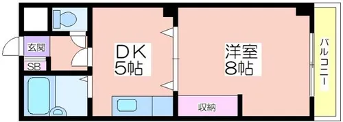 アーク住之江【306号室】の間取り