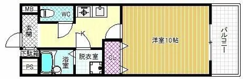 1Kの間取り画像