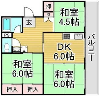 大産桜ヶ丘ビル【2階】の間取り