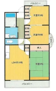 サンセール瓜破【7階】の間取り
