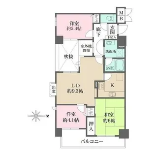 藤和シティホームズ御池【5階】の間取り