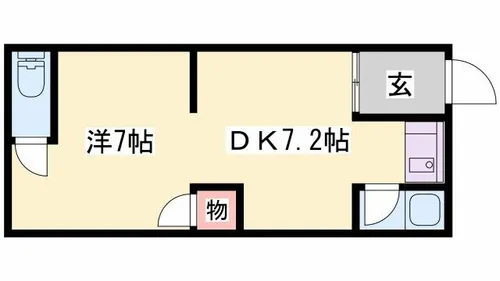 植木野ハウスB棟【8号室】の間取り