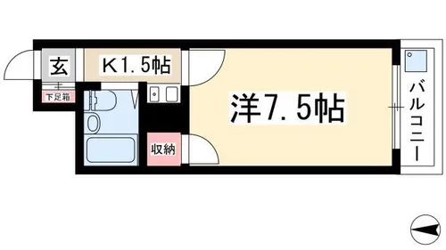 サンハイツ喜多山【5階】の間取り