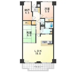 コスモ北野田819【8階】の間取り