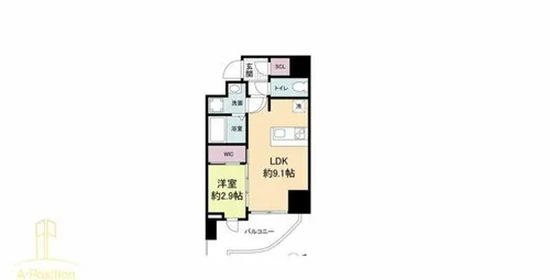 セレニテ難波プリエ【9階】の間取り
