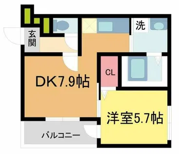 フジパレス西宮甲東園Ⅱ番館【101号室】の間取り