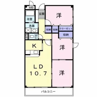 グランデ-ジ池田【3階】の間取り