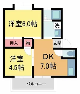 アーバンアゼリア【103号室】の間取り