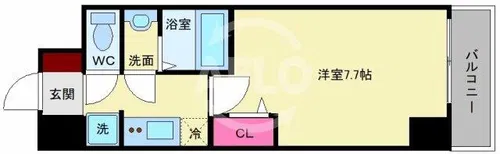 スペーシア日本橋東【8階】の間取り
