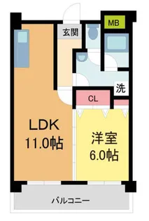 サンコーポユウIII【305号室】の間取り