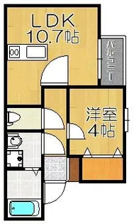 クレオン姪浜弐番館【202号室】の間取り