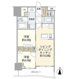 オープンレジデンシア栄サザンスクエア(0005778)【6階】の間取り